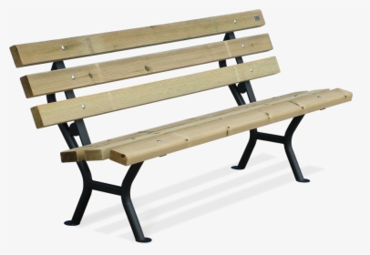 Street Furniture Bench Made Of Steel And Wooden Planks, - Disegno Panchina Png, Transparent Png, Free Download