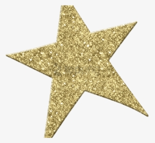 Star,glitter,holiday Ornament,astronomical Object - Transparent Background Gold Glitter Star, HD Png Download, Free Download