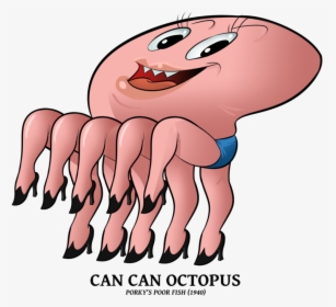 Can Can Octopus By Boscoloandrea - Cartoon, HD Png Download, Free Download