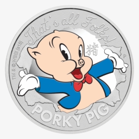 Silver Numis Looney Tunes Porky Pig 2019 1 Oz - Porky Pig Chinese New Year, HD Png Download, Free Download