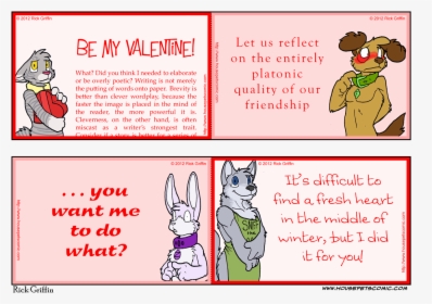 Try And Guess Why Fido Doesn"t Have Any Sunglasses - Housepets Comic Tarjetas De San Valentin, HD Png Download, Free Download