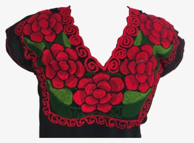 Mexican Shirt With Flowers , Png Download - Black Mexican Flower Shirt, Transparent Png, Free Download