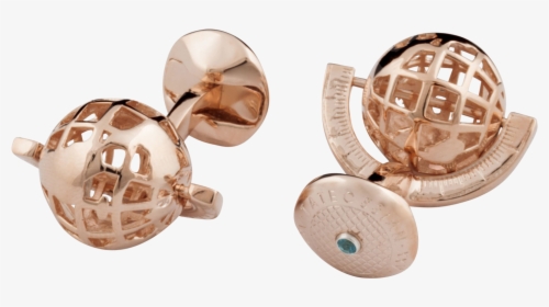 Rose Gold Globe Cufflink"  Title="rose Gold Globe Cufflink - Earrings, HD Png Download, Free Download