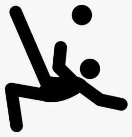 Football Player Kicking Ball Upward Comments - Kicking Ball Icon, HD Png Download, Free Download