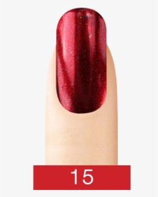 Chrome Nail Art Effect 15 Dark Red - Nail Polish, HD Png Download, Free Download