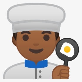 Clip Art Man Medium Dark Skin - Emoji Chef Png, Transparent Png, Free Download