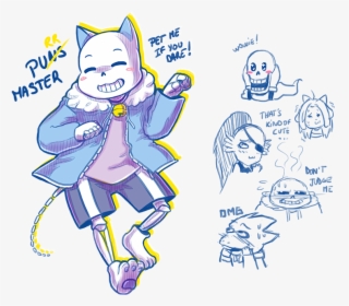 Sans Purr Master And Co By Kaweii-d9ktn2h - Annoying Dog Sans, HD Png Download, Free Download