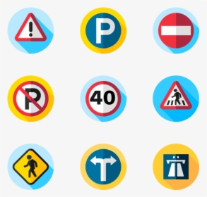 Clip Art Road Sign Free Vector - Traffic Sign Icon Png, Transparent Png, Free Download