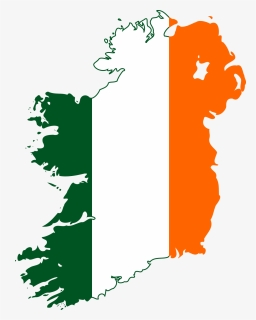 Map Irish Of National Flag Ireland Clipart - Ireland Flag Map, HD Png Download, Free Download