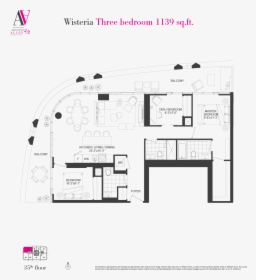Wisteria - Curved Window Design Floor Plan, HD Png Download, Free Download