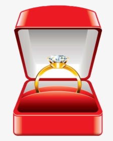 Wedding Ring Box Wedding Ring - Ring Box Vector, HD Png Download - kindpng