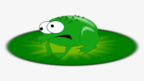 Creepy Clipart Frog - Sad Frog On A Lilypad Clipart, HD Png Download, Free Download