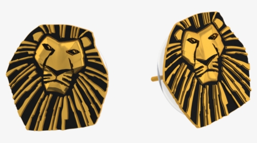 Mufasa Head Stud Earrings - Masai Lion, HD Png Download, Free Download