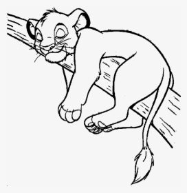 Mufasa Clipart Lion Sleep - Lion Sleeping Coloring Page, HD Png Download, Free Download
