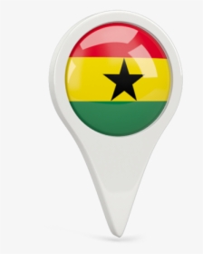 Round Pin Icon - Ghana Flag Icon Png, Transparent Png, Free Download
