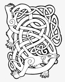 A Tattoo Commission Of Two Stylized Celtic Fox Head, - Viking Celtic Patterns, HD Png Download, Free Download