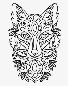 Transparent Fox Head Clipart Black And White - Dream Catcher Mandala Svg, HD Png Download, Free Download