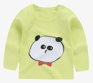 Cute Panda Long Sleeve T-shirt - Cartoon, HD Png Download, Free Download