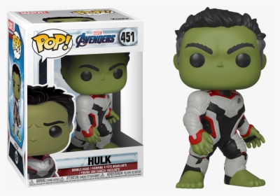 Hulk In Team Suit Pop Vinyl Figure - Avengers Endgame Hulk Pop, HD Png Download, Free Download