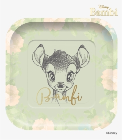 Disney Bambi Cutie Square Paper Plates - Bambi Plates, HD Png Download, Free Download