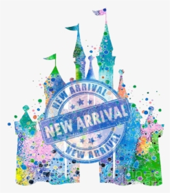 Disney Watercolor Printable Free - Watercolor Disney Castle Png, Transparent Png, Free Download