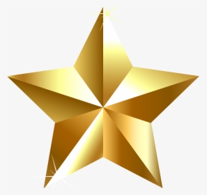 Gold Star Clip Art - Golden Transparent Background Star, HD Png Download, Free Download