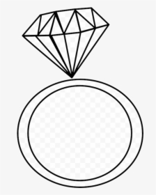 Diamond Ring Engagement Clipart Black And White Loadtve - Engagement Ring Clipart, HD Png Download, Free Download