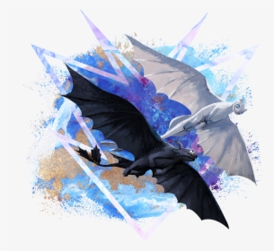 How To Train Your Dragon 3 Night Light Design - Illustration, HD Png Download, Free Download