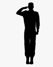 Army Soldier Salute Silhouette, HD Png Download, Free Download