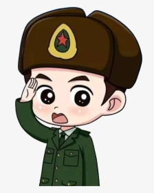 Soldiers Clipart Soldier Salute - Soldier Saluting Cartoon, HD Png Download, Free Download