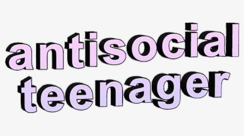#antisocial #teenage #anti #teen #purple #pink #california - Antisocial Teenager, HD Png Download, Free Download