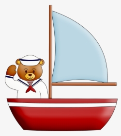 Ursinho Marinheiro No Barco Png Clipart , Png Download - Sailor On Ship Cartoon Png, Transparent Png, Free Download