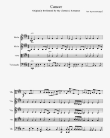 Transparent My Chemical Romance Png - Cancer Mcr Violin Sheet Music, Png Download, Free Download