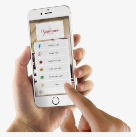 A Hand Holding A Smartphone Showing Wispot Portal Page - Smartphone Access Internet Png, Transparent Png, Free Download