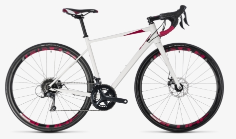 2018 Cube Axial Ws Pro Disc Womens Road Bike In White - Cube Attain Pro Disc 2019, HD Png Download, Free Download