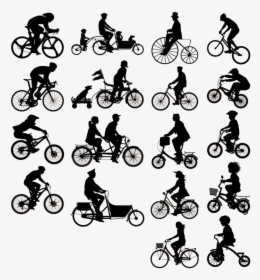 Bicycle Cycling Euclidean Vector Stock Photography - Riding Bicycle Silhouette Black, HD Png Download, Free Download