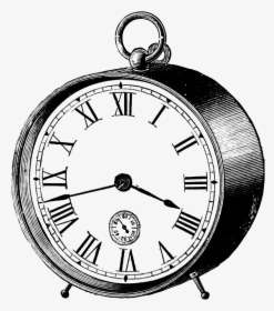 Download Black Vintage Clock Png Clip Art - Vintage Clock Clipart Transparent, Png Download, Free Download