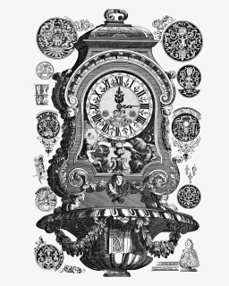 Vintage, Clock, Line Art, Time, Watch, Decorative, HD Png Download, Free Download