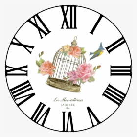Free Vintage Clock Clipart , Png Download - Roman Numeral Clock Clipart, Transparent Png, Free Download