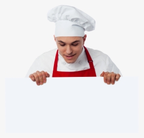 Chef - Chef Holding Banner Png, Transparent Png, Free Download