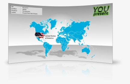 Clip Art Editable World Map Powerpoint - Prezi World Map Templates, HD Png Download, Free Download