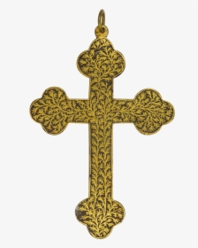 Victorian Gold Leaf Inlaid Gothic Style Cross - Royal Blue Cross Png, Transparent Png, Free Download