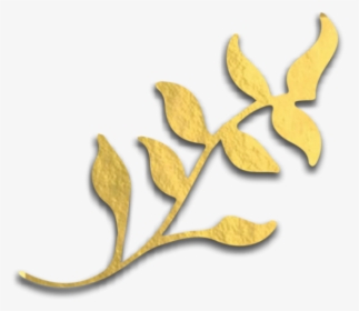 #plant #leaf #gold #goldleaf #metallic #flower #scrapbooking - Twig, HD Png Download, Free Download