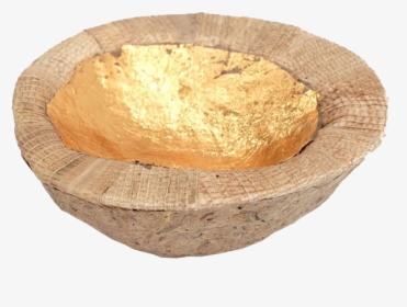 Gold Leaf Coconut Bowl"  Class= - Wood, HD Png Download, Free Download