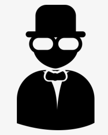 Male With Hat Suit And Tie - Icon Orang Laki Laki Png, Transparent Png, Free Download