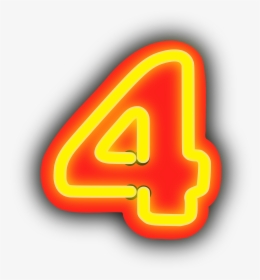 Number 4 Png Neon, Transparent Png, Free Download