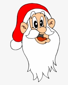 Clip Art Cliparts Natal Com Barba - Face Cartoon Santa, HD Png Download, Free Download