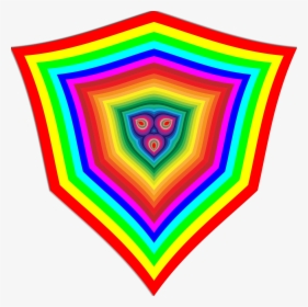 Colorful Shield Clip Arts - Rainbow In A Heart, HD Png Download, Free Download