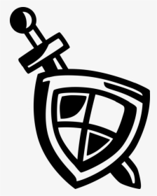 Vector Illustration Of Middle Ages Medieval Sword And - Middle Ages Shield Transparent Drawing, HD Png Download, Free Download