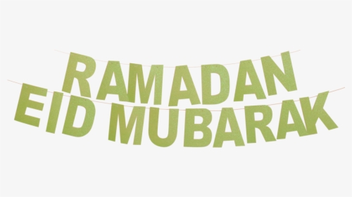 Two Lime Green Sparkle Banners - Eid Mubarak Text Green, HD Png Download, Free Download